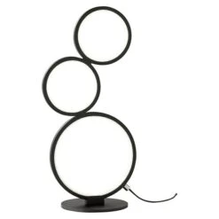 Trio Leuchten LED-Tischleuchte Rondo 17 W, L X B X H: 15 X 20,7 X 45 Cm, Schwarz, Warmweiß