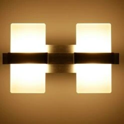 Reality Leuchten LED-Wandleuchte Platon 4 W, L X B X H: 11 X 30 X 18 Cm, Aluminium, Warmweiß