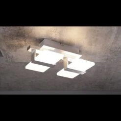 Reality Leuchten LED-Wandleuchte Platon 4 W, L X B X H: 11 X 30 X 18 Cm, Aluminium, Warmweiß -Beleuchtung 12 1043