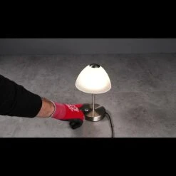 Reality Leuchten LED-Tischleuchte Rund Queen 2 W, Ø X H: 150 Mm X 24 Cm, Nickel -Beleuchtung 12 105