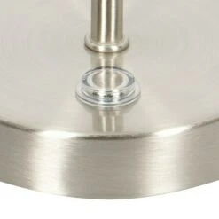 Reality Leuchten LED-Tischleuchte Rund Queen 2 W, Ø X H: 150 Mm X 24 Cm, Nickel -Beleuchtung 12 107