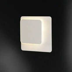 WOFI LED-Wandleuchte Sutter Eckig 4,5 W, L X B X H: 16 X 16 X 5,5 Cm, Weiß, Warmweiß