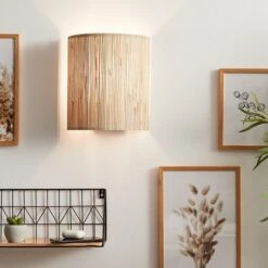 Brilliant Wimea Wandleuchte 52 W, L X B X H: 12 X 23 X 26 Cm, Natur/Seegras, E27