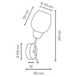 Spotlight Wandleuchte Parma Wood 60 W, L X B X H: 16 X 12,5 X 34 Cm, Geölt Eiche, Weiß, E27 -Beleuchtung 12 1111