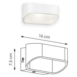 Home Sweet Home Wandleuchte Lizzie 5 W, L X B X H: 16 X 10 X 75 Cm, Weiß -Beleuchtung 12 1139