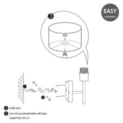 Home Sweet Home Wandleuchte Mati E27, 40 W, L X B X H: 12 X 10 X 18 Cm, Stahl Matt 11 Home Sweet Home Wandleuchte Mati E27, 40 W, L X B X H: 12 X 10 X 18 Cm, Stahl Matt -Beleuchtung 12 1165
