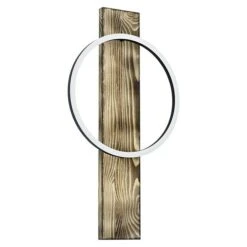 Eglo LED-Wandleuchte 12 W, Holz/Klar, Warmweiß