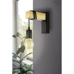 Eglo Townshend Wandleuchte 10 W, L X B X H: 19 X 6,5 X 21,5 Cm, Schwarz, E27 -Beleuchtung 12 1240
