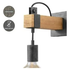 Home Sweet Home Wandleuchte Denton 10 W, L X B X H: 20 X 10 X 23 Cm, Grau, E27 -Beleuchtung 12 1256