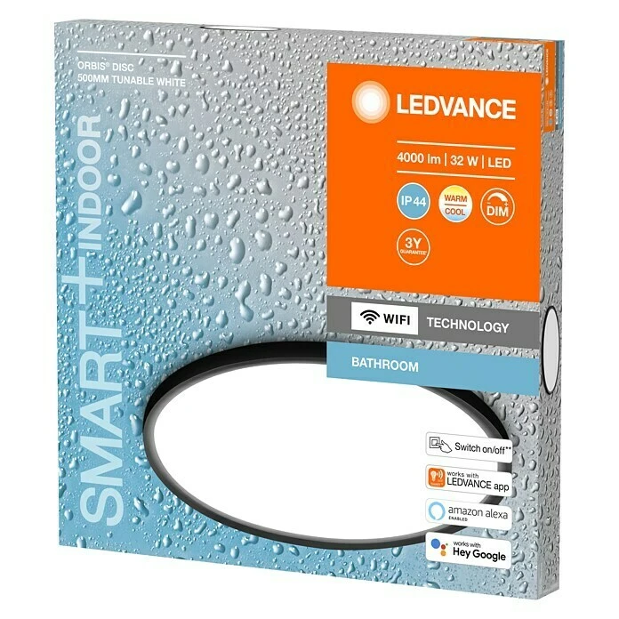 Ledvance LED-Wandleuchte Rund 32 W, Ø X H: 50 X 4,7 Cm, Schwarz, Mehrfarbig 8 Ledvance LED-Wandleuchte Rund 32 W, Ø X H: 50 X 4,7 Cm, Schwarz, Mehrfarbig – Bild 6