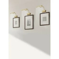 Trio Leuchten LED-Bilderleuchte Curtis L X B X H: 35 X 18 X 35 Cm, Warmweiß, Messing Matt -Beleuchtung 12 1302