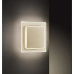 WOFI Sutter LED-Wandleuchte 10,5 W, L X B X H: 25 X 25 X 6,5 Cm, Gold, Warmweiß -Beleuchtung 12 1308