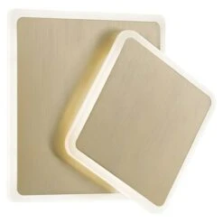 WOFI Sutter LED-Wandleuchte 10,5 W, L X B X H: 25 X 25 X 6,5 Cm, Gold, Warmweiß -Beleuchtung 12 1309