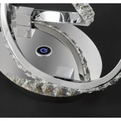 WOFI LED-Tischleuchte Abro 18 W, L X B X H: 27 X 13 X 34 Cm, Chrom, Warmweiß -Beleuchtung 12 132