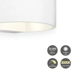 Home Sweet Home Wandleuchte Lounge 5 W, L X B X H: 13,5 X 13 X 7,5 Cm, Weiß -Beleuchtung 12 1342