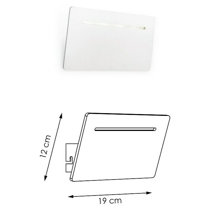 Home Sweet Home Wandleuchte Luigi 5 W, L X B X H: 22 X 7 X 12 Cm, Weiß 6 Home Sweet Home Wandleuchte Luigi 5 W, L X B X H: 22 X 7 X 12 Cm, Weiß – Bild 4