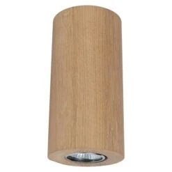 Spotlight LED-Wandleuchte Rund 5 W, Ø X H: 100 Mm X 20 Cm, Eiche, Warmweiß