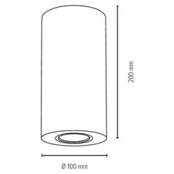 Spotlight LED-Wandleuchte Rund 5 W, Ø X H: 100 Mm X 20 Cm, Eiche, Warmweiß -Beleuchtung 12 1353