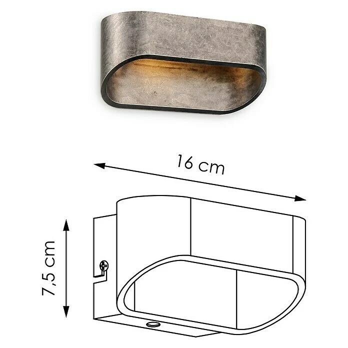 Home Sweet Home Wandleuchte Lizzie 5 W, L X B X H: 16 X 10 X 75 Cm, Burned Metall 5 Home Sweet Home Wandleuchte Lizzie 5 W, L X B X H: 16 X 10 X 75 Cm, Burned Metall – Bild 3