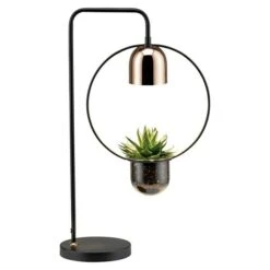 Paulmann Fanja Tischleuchte 20 W, L X B X H: 18 X 37 X 62,5 Cm, Schwarz/Kupfer, GU10