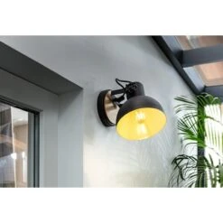 Eglo Lubenham Wandleuchte 28 W, Schwarz/Braun, E27 -Beleuchtung 12 1416