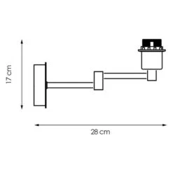 Home Sweet Home Swing Wandleuchte 40 W, L X B X H: 27 X 27 X 10 Cm, Stahl Matt, E27 -Beleuchtung 12 1423