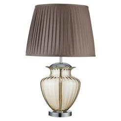 Searchlight Deko-Tischleuchte L X B X H: 42 X 42 X 68,5 Cm, Braun, E27