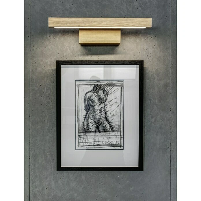 Spotlight LED-Wandleuchte 5,2 W, L X B X H: 9,5 X 40 X 10 Cm, Eiche, Warmweiß 5 Spotlight LED-Wandleuchte 5,2 W, L X B X H: 9,5 X 40 X 10 Cm, Eiche, Warmweiß – Bild 3