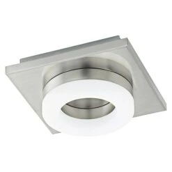 Eglo LED-Wand- & Deckenleuchte Bressanone 3,8 W, L X B X H: 14,5 X 14,5 X 5,5 Cm, Nickel Matt, Warmweiß