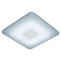 Trio Leuchten LED-Wand- & Deckenleuchte Samurai Stars 30 W, L X B X H: 42 X 42 X 6 Cm, Weiß, Warmweiß