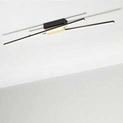 Eglo Panagria LED-Wand- & Deckenleuchte 12,6 W, Schwarz/Braun, Warmweiß