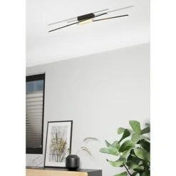 Eglo Panagria LED-Wand- & Deckenleuchte 12,6 W, Schwarz/Braun, Warmweiß 7 Eglo Panagria LED-Wand- & Deckenleuchte 12,6 W, Schwarz/Braun, Warmweiß -Beleuchtung 12 1442