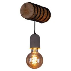 Spotlight Wandleuchte Trabo Concrete 25 W, L X B X H: 20 X 8 X 33 Cm, Gebeizte Kiefer, E27