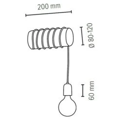 Spotlight Wandleuchte Trabo Concrete 25 W, L X B X H: 20 X 8 X 33 Cm, Gebeizte Kiefer, E27 -Beleuchtung 12 1448