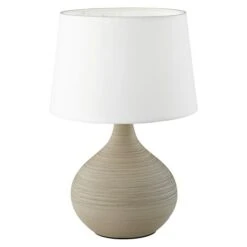 Trio Leuchten Tischleuchte Martin 40 W, L X B X H: 20 X 20 X 29 Cm, Cappuccino, E14