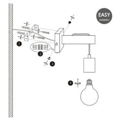 Home Sweet Home Wandleuchte Billy 10 W, L X B X H: 10 X 20 X 22 Cm, Beige, E27 -Beleuchtung 12 1456