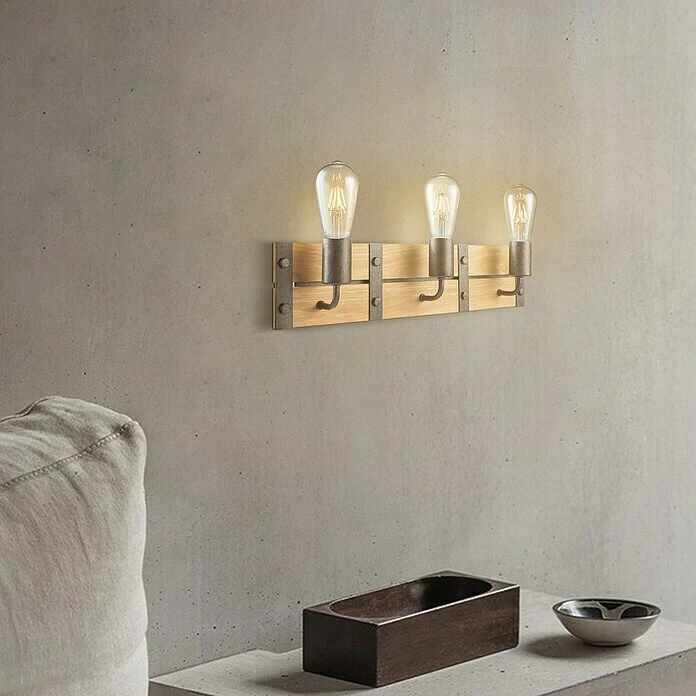 Home Sweet Home Wandleuchte Denton 10 W, L X B X H: 55 X 11 X 13 Cm, Braun 4 Home Sweet Home Wandleuchte Denton 10 W, L X B X H: 55 X 11 X 13 Cm, Braun – Bild 2