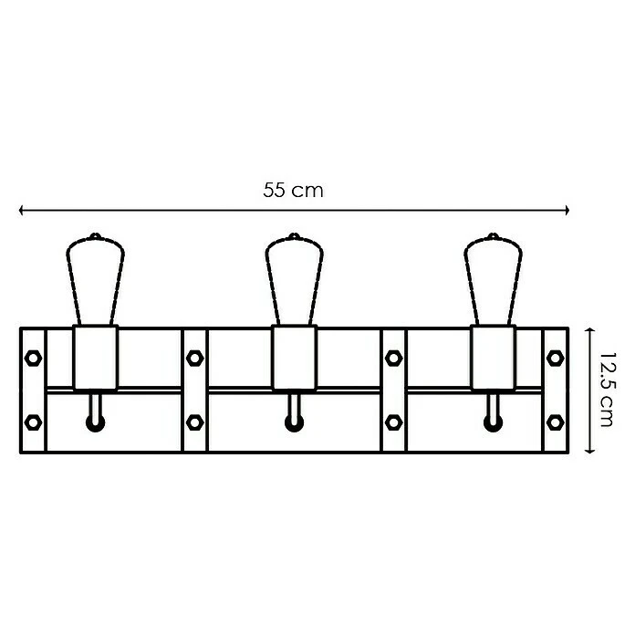 Home Sweet Home Wandleuchte Denton 10 W, L X B X H: 55 X 11 X 13 Cm, Braun 6 Home Sweet Home Wandleuchte Denton 10 W, L X B X H: 55 X 11 X 13 Cm, Braun – Bild 4