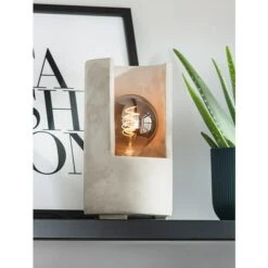 Eglo Tischleuchte Rund Lynton 60 W, Ø X H: 140 Mm X 27 Cm, Beton, E27 -Beleuchtung 12 149