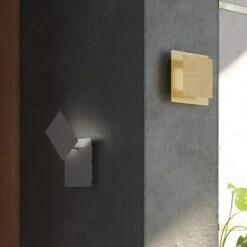 WOFI LED-Wandleuchte Fey 8 W, L X B X H: 18 X 18 X 6,5 Cm, Gold, Warmweiß -Beleuchtung 12 1499