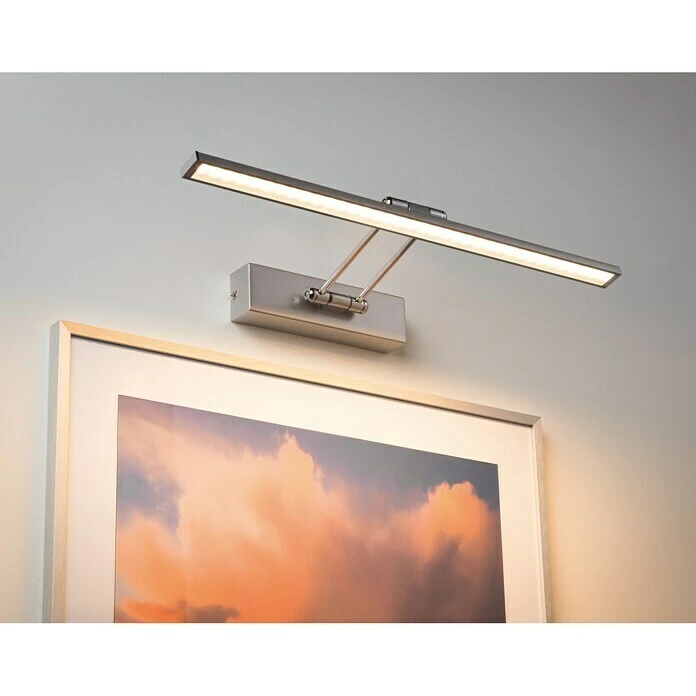Paulmann Galeria LED-Bilderleuchte Beam Fifty 7 W, Warmweiß, 45 X 19 Cm, Nickel Gebürstet 3 Paulmann Galeria LED-Bilderleuchte Beam Fifty 7 W, Warmweiß, 45 X 19 Cm, Nickel Gebürstet – Bild 2