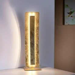 Paul Neuhaus Nevis LED-Tischleuchte 10 W, L X B X H: 12 X 12 X 40,5 Cm, Gold, Warmweiß -Beleuchtung 12 157