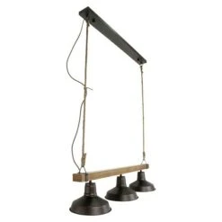 Pendelleuchte 40 W, Stahl-schwarz/Holz, E27 10 Pendelleuchte 40 W, Stahl-schwarz/Holz, E27 -Beleuchtung 12 1605