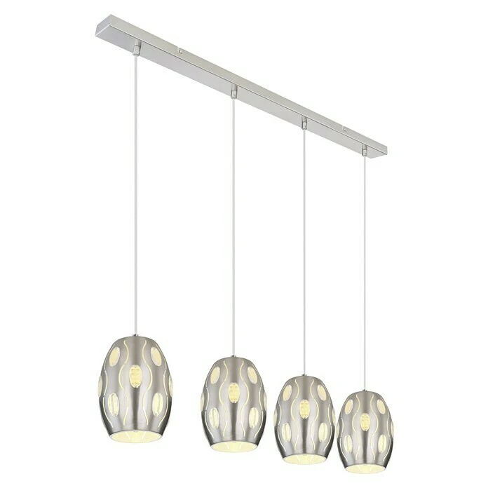 Globo Pendelleuchte NARRI 40 W, L X B X H: 92 X 17,5 X 28,5 Cm, Silber, E27 4 Globo Pendelleuchte NARRI 40 W, L X B X H: 92 X 17,5 X 28,5 Cm, Silber, E27 – Bild 2