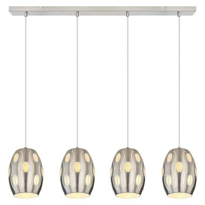 Globo Pendelleuchte NARRI 40 W, L X B X H: 92 X 17,5 X 28,5 Cm, Silber, E27 5 Globo Pendelleuchte NARRI 40 W, L X B X H: 92 X 17,5 X 28,5 Cm, Silber, E27 – Bild 3