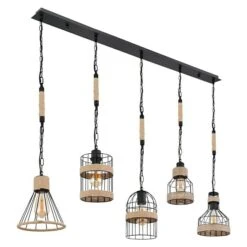 Globo Pendelleuchte HALIA 60 W, Schwarz, E27, 5 Stk. 6 Globo Pendelleuchte HALIA 60 W, Schwarz, E27, 5 Stk. -Beleuchtung 12 1642