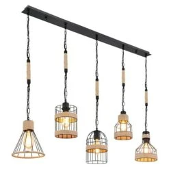 Globo Pendelleuchte HALIA 60 W, Schwarz, E27, 5 Stk. 7 Globo Pendelleuchte HALIA 60 W, Schwarz, E27, 5 Stk. -Beleuchtung 12 1643