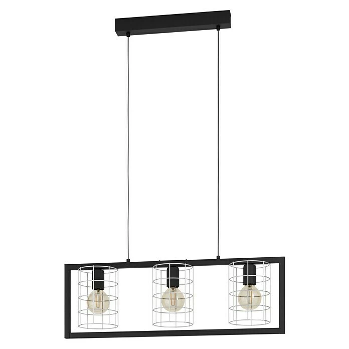 Eglo Pendelleuchte JUBILY 40 W, L X B X H: 77 X 14,5 X 110 Cm, Schwarz, E27 3 Eglo Pendelleuchte JUBILY 40 W, L X B X H: 77 X 14,5 X 110 Cm, Schwarz, E27