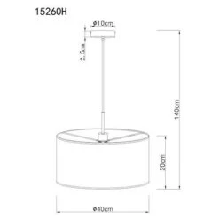 Globo Pendelleuchte Höhe: 1,4 M -Beleuchtung 12 1648