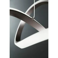 WOFI Indigo LED-Pendelleuchte 44 W, L X B X H: 55 X 55 X 27 Cm, Dunkelgrau, Warmweiß -Beleuchtung 12 1654